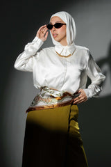 بلوزه ساتان ساده - BERIONY
