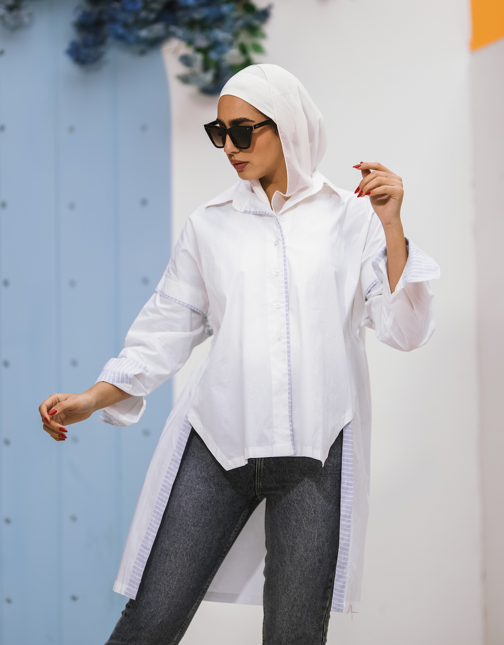 Long Back Blouse - BERIONY